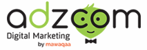 The logo of the restaurant marketing agency "Adzcom"