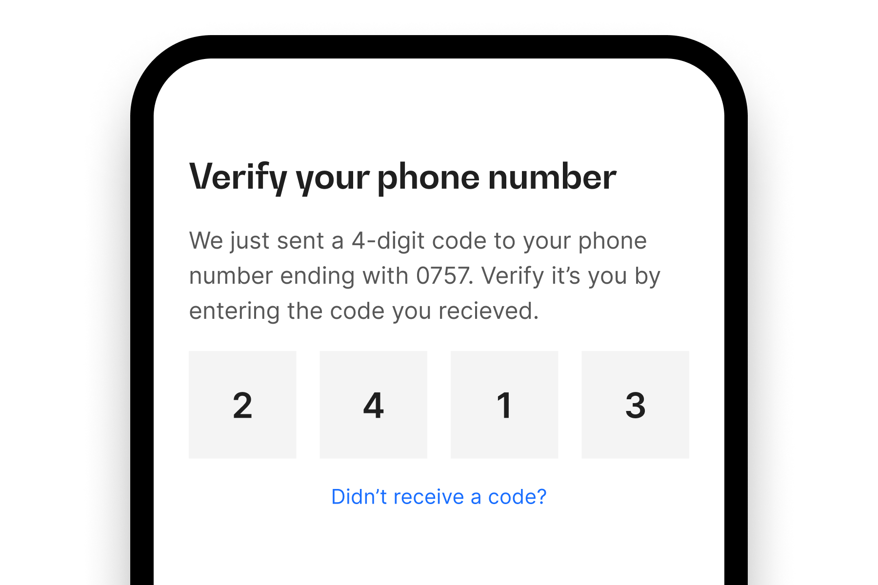 Phone number verification on OrderFast